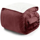 Blumtal Kuscheldecke, Dunkelrot, Textil, Rechteckig, 240x220 cm, Oeko-Tex® Standard 100, Wohntextilien, Decken, Kuscheldecken