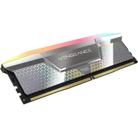 Corsair Vengeance RGB CUDIMM Kit (2x24GB) Bis zu 8000MHz CL38-50-50-128 1.4V Intel XMP 3.0 Desktop-Arbeitsspeicher – Silber