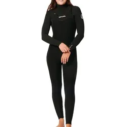 RIP CURL WOMENS DAWN PATROL 4/3 CHEST ZIP Full Suit 2025 black - 12