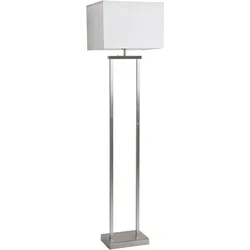 NOWA Stehlampe "SYDNEY", nickel matt, Lampen, Stehleuchte/Textil beige/dimmbar/getrennt schalt-dimmbar/Wohnzimmer