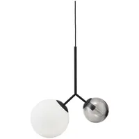 House Doctor Twice 1-flg. 70 cm rund schwarz/weiß