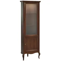JV Möbel Eckvitrine 48 x 75 x 208 cm Braun