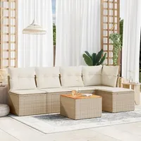 Festnight Balkon Lounge Klein mit Stauraum Rattan Sofa Gartenlounge Gartensofa Ecksofa Outdoor Polyrattan Balkonmöbel Couch Gartenmöbel Ecklounge