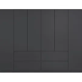 Rauch Drehtürenschrank RAUCH "Kleiderschrank Schrank Garderobe Garderobenschrank MAINZ", grau (graumetallic), B:271cm H:210cm T:54cm, Holzwerkstoff, Schränke, Drehtürenschrank, grifflose Front, Außentüren mit Push-to-Open Funktion MADE IN GERMANY, Topseller