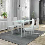 Vicco Esszimmerstuhl Grand Kunststoff weiß 4er Set