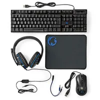 Nedis Gaming Combo Kit - 5-in-1 - Tastatur Maus enthalten USB QWERTY US International Schwarz