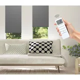 Good Life Elektrisches Rollo Vau - SMART HOME, Good Life, Lichtschutz, ohne Bohren, Klemmfix, mit Fernbedienung grau 60 cm x 150 cm
