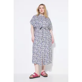 Studio Untold Hemdblusenkleid Maxi Flower-Print Rosa 50/52