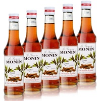 5x Monin Zimt Sirup, 250 ml Flasche