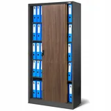 Jan Nowak Kuba Aktenschrank 90 x 40 x 185 cm Anthrazit/Nussbaum