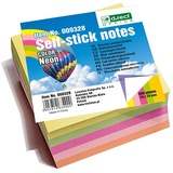 D.RECT 009328 Haftnotizwürfel Super Sticky Notes Selbstklebende Haftnotizzettel in 76x76mm 400 Blatt Neon, 1 Stück
