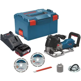 Bosch GNF 18V-40 Mauernutfräse 18 V 40 mm inkl. 1x Akku 5,0 Ah + Ladegerät + L-Boxx