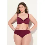 Ulla Popken Damen große Größen Übergrößen Plus Size Bügel-BH, Softschale, Punkte, Mikrofaster, Softcups, Cup B - D weinrot 85C 832729344-85C - 85C