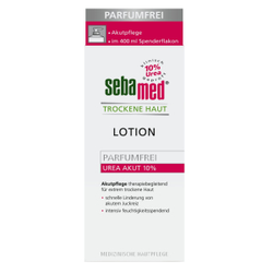 sebamed® Trockene Haut Parfümfrei Lotion UREA AKUT 10%, Akutpflege therapiebegleitend für extrem trockene Haut, 400 ml - Spenderflasche