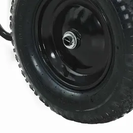 vidaXL Schubkarre 133 l Silber/Schwarz