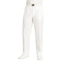 Bundfaltenhose Gesäßtasche weiß 12/1410/01, Größe 48 - weiss - 48