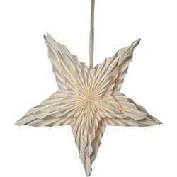 Papierstern Weihnachtsstern Faltstern hängend D: 70cm Fensterschmuck weiß