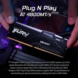 Kingston FURY Beast DDR5 6000MT/s RGB 32GB Kit (2x16GB) CL30 Schwarz KF560C30BBEAK2-32