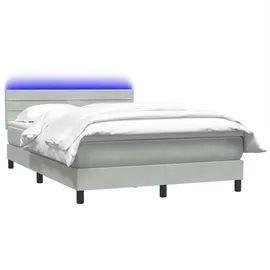 vidaXL Boxspringbett 160 x 220 cm Hellgrau