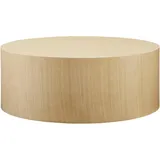 SalesFever Couchtisch rund Beige Eiche 80 x 30 cm