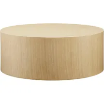 SalesFever Couchtisch rund Beige Eiche 80 x 30 cm