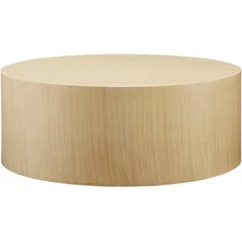 SalesFever Couchtisch rund Beige Eiche 80 x 30 cm