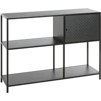 Haku-Möbel Bücherregal 100 x 30 x 75 cm Schwarz