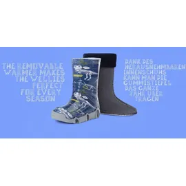 Ladeheid Gummistiefel Dinosaurier Dunkelblau 27