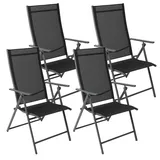 Albatros Aruba Gartenstuhl 57 x 57 x 108 cm schwarz 4 St.