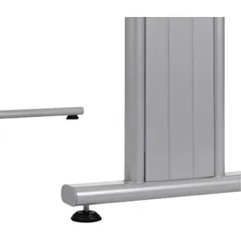 Geramöbel Schreibtisch C Fuß Flex S-617102 lichtgrau/silber