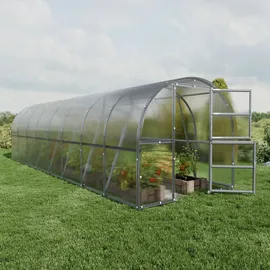 klasika greenhouses Klasika Gewächshaus verzinkt Grün Polycarbonat 4 mm 24 m2
