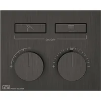 GESSI Hi-Fi Unterputz-Thermostat für 2 Verbraucher - Metall schwarz