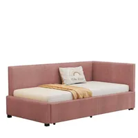 HAUSS SPLOE Schlafsofa 90x200 mit 2 großen Stauraumschubladen und Lattenrost Samtstoff Rosa rosa