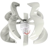 Eujgoov Wind Turbine Generator Kit 600W 5 Blätter Vertikalachsen Generator White Wind Solar System Wind Turbine(12V)