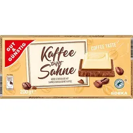 Gut&Günstig Kaffee trifft Sahne weiße Schokolade 200 g
