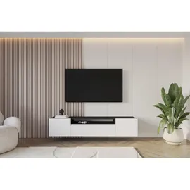 altdecor ELIO Lowboard 200 cm x 40 cm x 41 cm Weiß/Eiche Holzwerkstoff