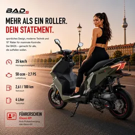 Burnout BAD s 50 ccm 3,0 PS 25 km/h Grün