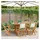 vidaXL Gartenstuhl 51 x 51 x 91 cm grün 6 St.