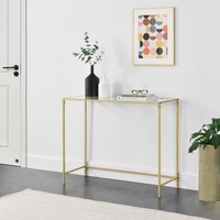 en.casa Konsolentisch Konsole Flurtisch Beistelltisch Wandtisch 100x35x80cm Gold