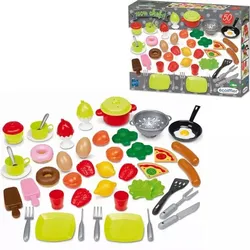 Ecoiffier: Küchen-Set mit Lebensmitteln und Zubehör - 50 Teile