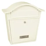 Proregal Wandbriefkasten Tatifan aus verzinktem Stahl HxBxT 37x36,2x13,35cm | Einwurföffnung 24x4cm | Weiß