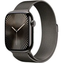 Apple Watch Series 10 GPS + Cellular 46 mm Titangehäuse schiefer Milanaise Armband schiefer M/L