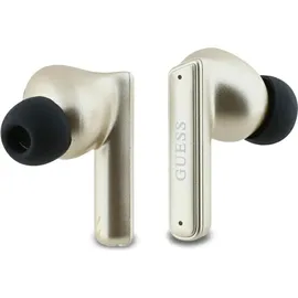 GUESS Bluetooth Headset Capsule Printed Logo Gold,