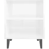 vidaXL Nachtschrank mit Metallbeinen 40 x 30 x 50 cm Weiß