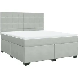 vidaXL Boxspringbett 180 x 200 cm Hellgrau