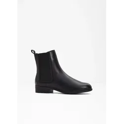 bonprix Chelsea Boot aus Leder, schwarz, 42, Glattleder