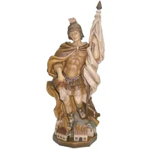 fadeda Hlg. Florian, gebeizt/Höhe:28 cm/handbemalt/detailgetreue Krippen Figuren - Weihnachten Tisch Dekoration Krippe Zubehör