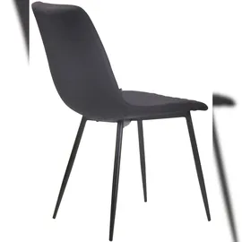 CLP 4er Set Esszimmerstühle Telde Stoff schwarz
