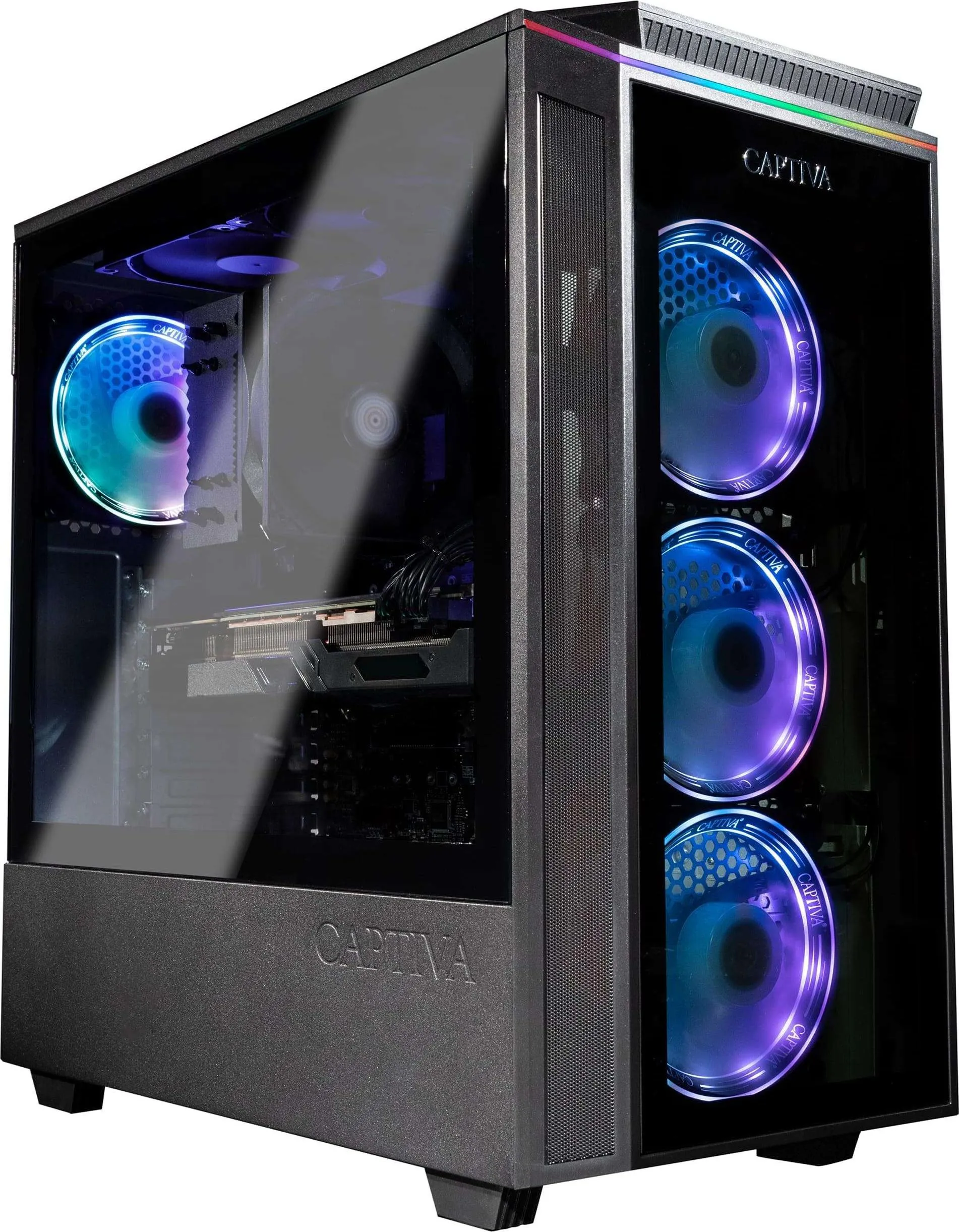 Captiva PC AMD gamescom PC Deal Performance R84-458 (Ryzen 7 7800X3D/RX7900 XT 20GB GDDR6/SSD 2TB/32 (AMD Ryzen 7 7800X3D, 32.77 GB, 2000 GB, SSD, Radeon RX 7900 XT), PC, Schwarz