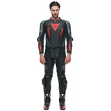 Dainese Laguna Seca 5 2-Teiler Motorrad Lederkombi, schwarz/grau/rot, 48